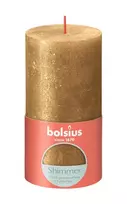 Bolsius Žvakė - cilindras RUSTIC, aukso, D 6,8 cm, H 13 cm, vnt