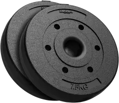 Bituminių svarelių rinkinys 2x7.5kg, skylė 51mm - olimpinėms štangams, REBEL ACTIVE