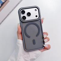 Apple iPhone 16/15/14 Magnetic Case: High Transparency, Skin-Feel, Soft Edge, Drop-Proof, Large Cutout for Pro Max 17. iPhone 16 Pro Max pilka spalva