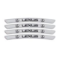 Interior Stickers 4Pcs Car Wheel Hub Rim Badge Stickers Decals Decoration For Lexus FSPORT LBX NX RX 350h 450h ES UX 300e GS GX