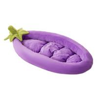 Baklažano Katės Lova Daržovės Formos Gyvūnėlio Sofa su Nuimama Pagalve Sąnarių Atrama Mielas Gyvūnėlio Lova Katėms Mažiems Šunims Kačiukams S violetinė