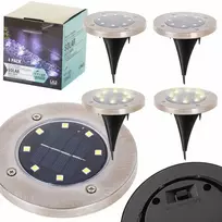 Roger Saulės žemės sodo viršutiniai žibintai 8LED 4 vnt. šiltos baltos spalvos