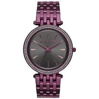 Michael Kors MK3554 Darci pilkos spalvos ciferblato moteriškas laikrodis 39mm violetinė