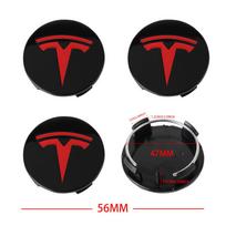 4 vnt. 56 mm automobilio ratlankio centriniai dangteliai, ratlankio apdangalas, emblema, skirti Tesla Model 3, Model S, Model X, Model Y, Juniper, Roadster, Automobilių aksesuarai 4pcs For 56mm