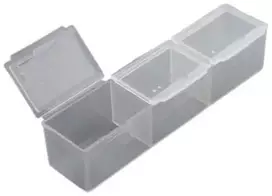 Oem Organizatorius 3 skyriai - 110x25mmx25mm - rakinamas niekučių konteineris