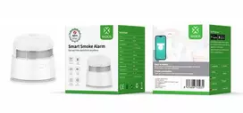 Woox Išmanusis ZigBee TUYA bevielis patalpos dūmų jutiklis su sirena, 1x CR123A