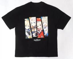 miHoYo Genshin Impact x Line Friends Black T T-Shirt XL Pop Up Limited S