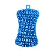 1/2/4pcs Kitchen Silicone Sponge Dish Washing Scrubber Household Cleaning Sponge Kitchen Gadgets Brush Accessories For Dishes