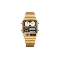 CITIZEN ANA-DIGI Kvarcinis Plieninė apyrankė Unisex modelis Ruda ciferblato spalva JG2103-72X auksas