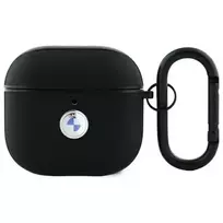 BMW BMA4SSLBK AirPods 4 cover - black | Genuine Leather, Silver Logo