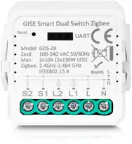 GISE išmanusis dvigubos relės modulis (ne N) Zigbee | Tuya | GDS-ZB-NN