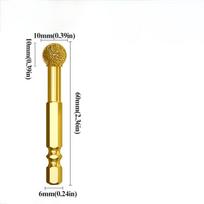 Sturdy Tool Adamas Coated Rotary Burrs Hexagonal Shank Coated Grinding Burr  Detailed Crafting Style F