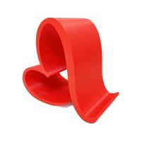 PLA Heart Shaped Phone Stand Anti-slip Girl Desk Lazy Bracket  Lover's Gift raudona
