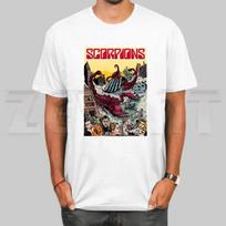 Scorpions Music Metal Rock Band T-shirt For Men Short Sleeve Casual Men Tops Anime T Shirt Printed White T Shirt Women Tees S juoda