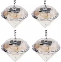 Soliariniai sodo šviestuvai Diamonds LED RGB, 4 vnt.