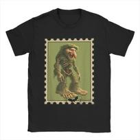 Italian Brainrot BRR Zombie Patapim Halloween Postal Stamp T-Shirt Beach T-Shirts Man Clothing Short Sleeve Y2K Basic Tops S juoda