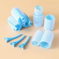 12PCS Bang Roll Curler Hair Root Fluffy Clip Heatless Hair Curlers  Hair Styling mėlyna