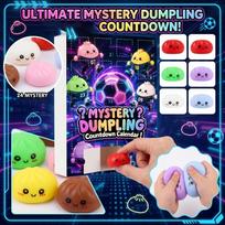 Mystery Dumpling Countdown Calendar 24pcs Blind Box Squishy Toy Set Soft Squeeze Stress Relief Collectible Fun Desktop Decoration One Size