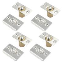 4 Pcs Closet Door Balls Catch Replacement Ball Catch Door Hardware Stainless Steel Dual Adjustable Strong Drive in Door Latch for Pantry Interior sidabro baltos spalvos