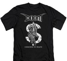 Doom - Consumed To Death T-Shirt Mens Womens Tees Top, Music Band Indie Rock Punk  Gothic Unisex tee S