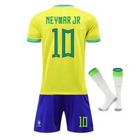 Vaikų sporto įranga Brazilija Neymar Futbolo marškinėlių rinkinys Geltonas 120-130 CM geltona