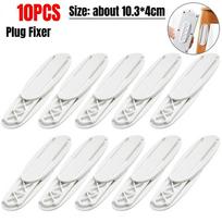 10PCS Self-Adhesive Desktop Socket Fixer Cable Organizer Self-Adhesive Power Cord Holder Fixator Wall-Mounted Fixer WBL 10pcs