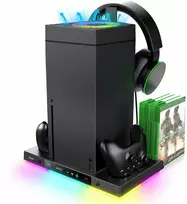 iPega XBX024S daugiafunkcis įkrovimo RGB stovas su aušinimu, skirtas XBOX