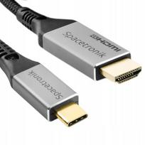 Kabel Usb-C 3.1 Hdmi Spacetronik Kch-Spa030 3M Przewód 4K 60Hz Przejściówka