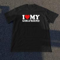 Vyriški marškinėliai su užrašu „I Love MY GIRLFRIEND“ Laisvalaikio apvalia kaklo iškirpte trumpomis rankovėmis Švelnus ir patogus Poliesterio megztas audinys Tampri S įvairiaspalvis