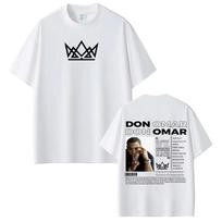 Rapper Don Omar Album Tour Print T-shirts Men Women Hip-hop T-shirts Short-sleeved Loose Casual Cotton Harajuku Punk T-shirts S įvairiaspalvis