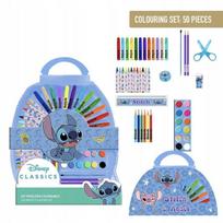 Zestaw Plastyczny Teczka Kredki Markery Kolorowanka Lilo & Stitch Sticz
