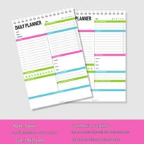 Simple Weekly Planner: Spiral-Bound Sticky Note Pad for Daily Planning