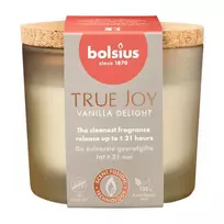 bolsius Candle aroma. Glass jar with cork. True Joy Ø66x83mm. Vanilla Delight