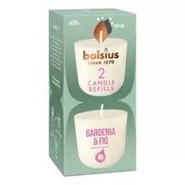 bolsius Candles Clean Light Refill Candles, 2 pcs. Gardenia  AND  Fig