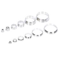 10pcs Fit Tube O/D 3-25mm 1/8  1/4  3/8  1/2    304 Stainless Air Compression Sleeve Ferrule Double Ferrule Ring Pneumatic 6mm