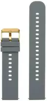Pacific U27 rubber watch strap - dark pilka/auksinis - 20mm