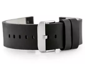 Pacific W39 leather watch strap - juodas/baltas 20mm