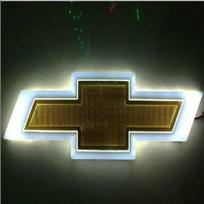 Car Emblem for Chevrolet Cruze Malibu Cavalier Monza Sail Trax Equinox Captiva Lacetti Orlando Trunk LED Light Badge Sticker 17 X 5.5cm balta