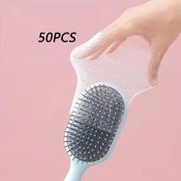 50 pcs Reusable Hair Brush Cleaning Nets, Elastic Mesh for Quick Cleaning of Round, Cylindrical & Normal Combs. balta