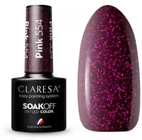 Activeshop Rožinė Ilgalaikis hibridinis nagų lakas Claresa, Rožinė 554, 5 g
