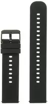 Pacific U27 rubber watch strap - juodas/juodas - 20mm