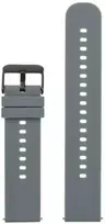 Pacific U27 rubber watch strap - dark pilka/juodas - 20mm