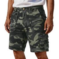 Men's Camouflage Cargo Shorts with Multiple Pockets Relaxed Fit Outdoor Shorts for Daily Wear Hiking Work L armijos žalia spalva