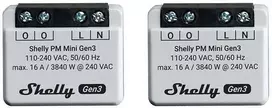 2 Shelly PM Mini Gen3 valdiklių rinkinys