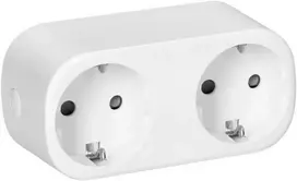 Orno Rozgałęźnik „Tuya Smart Wi-Fi“ dvigubas belaidis skirstytuvas, „Schuko“, baltas