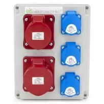 N311 Konstrukciniai skirstomieji įrenginiai 32A/5P + 16A/5P + 3*GS 230V, sieninis korpusas, ELS Elektrotechnika, N311