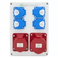 N411 Statybinė skirstykla 32A/5 + 16A/5 + 4*GS 230V, stacionarus korpusas, ELS Elektrotechnika, N411