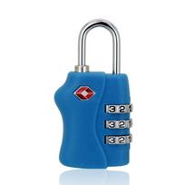 Protection Security Luggage Lock Weatherproof Safely Code Lock Combination Lock 3 Dial Digit Combination Lock TSA Customs Lock mėlyna