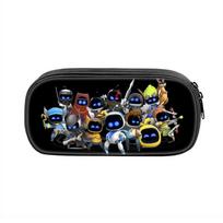 Astro Bot Space Robot Pencil Case For Kids With Nylon Material And Storage Capacity raudona