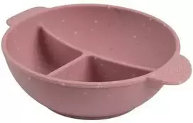 CANPOL BABIES silikoninis neslystantis dubenėlis DOTS, 3 skyrių, 360 ml, 51/403_pink